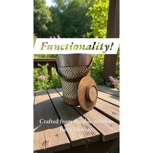 Vintage Brown Wicker Ice Bucket Elmar Manufacturing USA